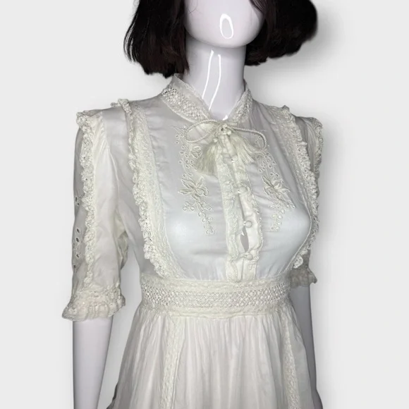 Sunday Best “Tauriel” White Ruffled Tiered Mini Dress - Picture 6 of 9